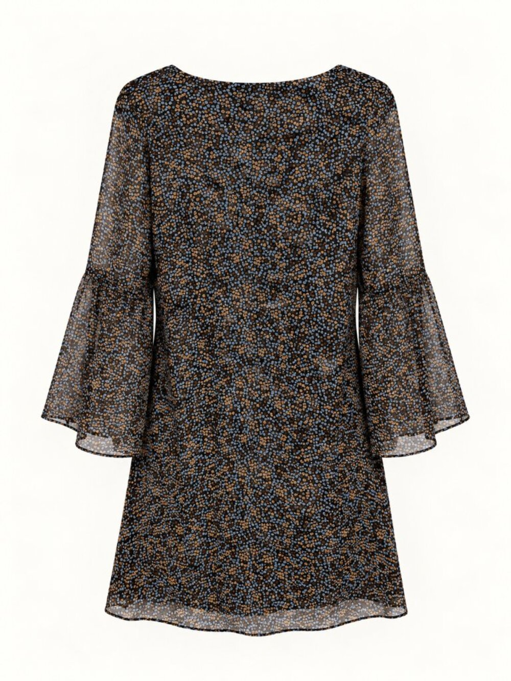 Women's Cabi Poise Dress Style 3648 Floral Bell Sleeve Shift Dress M